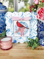 Mini Gallery blue plate cardinal
