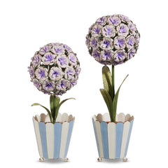 Hydrangea metal topiaries