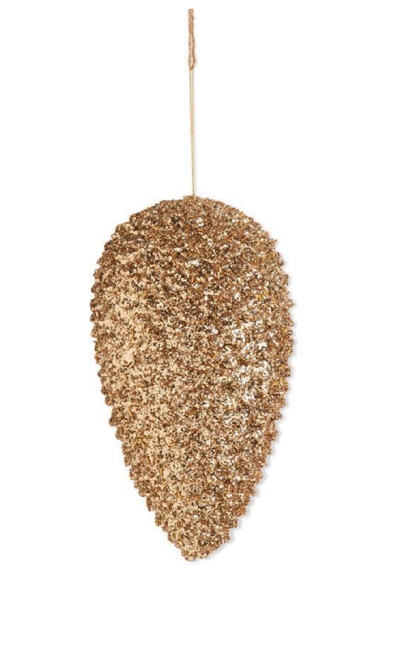 9”/12” glitteres pinecone