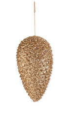 9”/12” glitteres pinecone