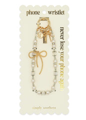 Phone wristlet with bow