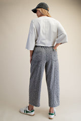 Ditsy mineral wash barrel pant