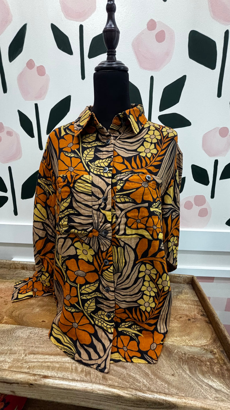 MOD flower Print camp shirt