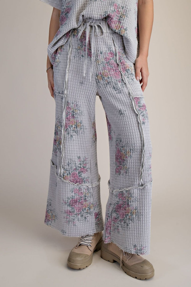 Floral washed waffle set