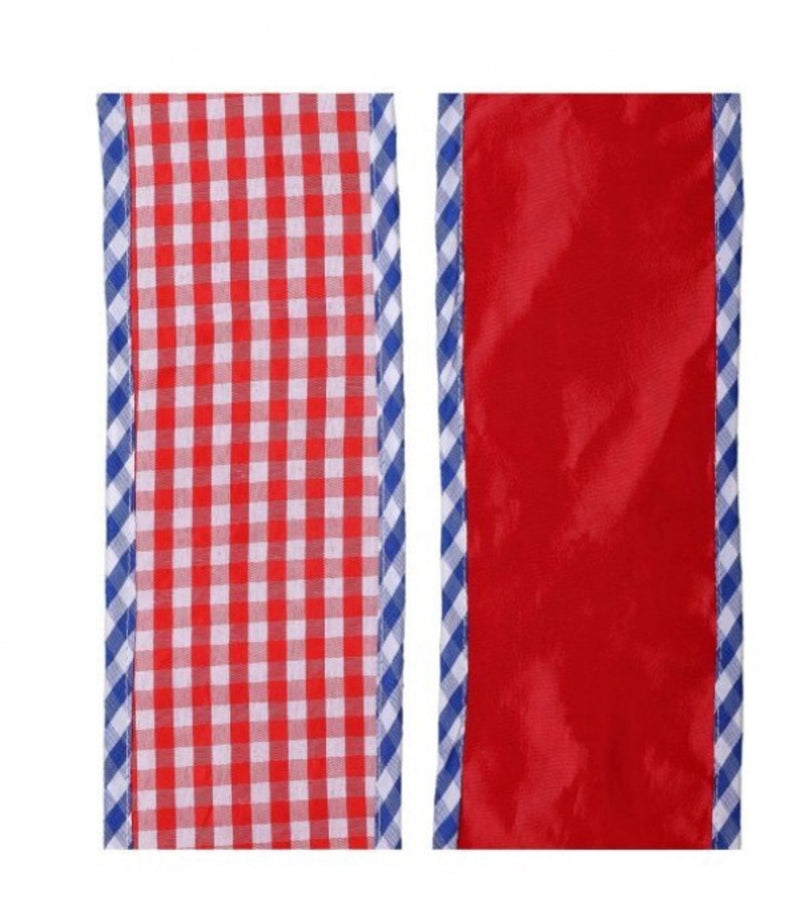 4”X5” gingham w/border ribbon