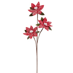 28.5” poinsettia spray