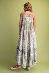 Printed linen dress