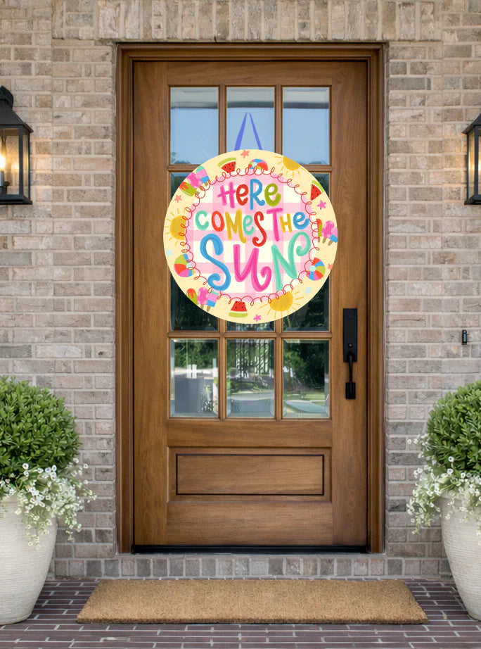 Here comes the sun door hanger