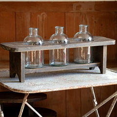 Wooden Flower stand with 3 bottles