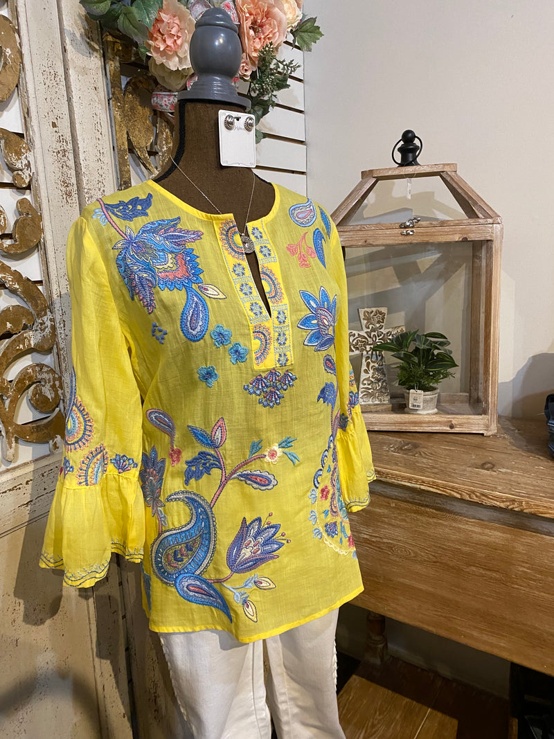 Ruffle sleeve Blouse- Neilly