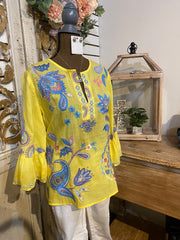 Ruffle sleeve Blouse- Neilly