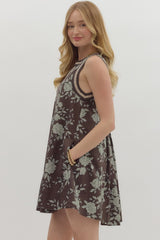 Soft blue Floral dress