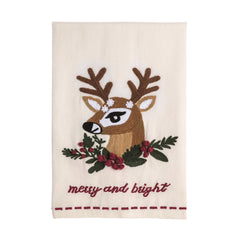 Holiday Crewel towel