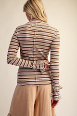 Multi Strpe ribbed top