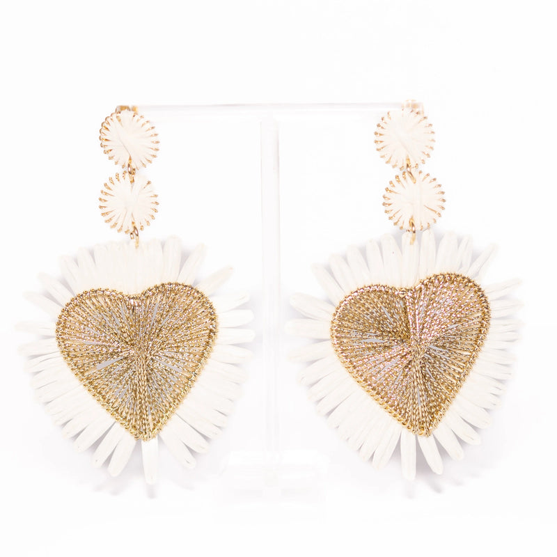 Sacred heart drop earrings