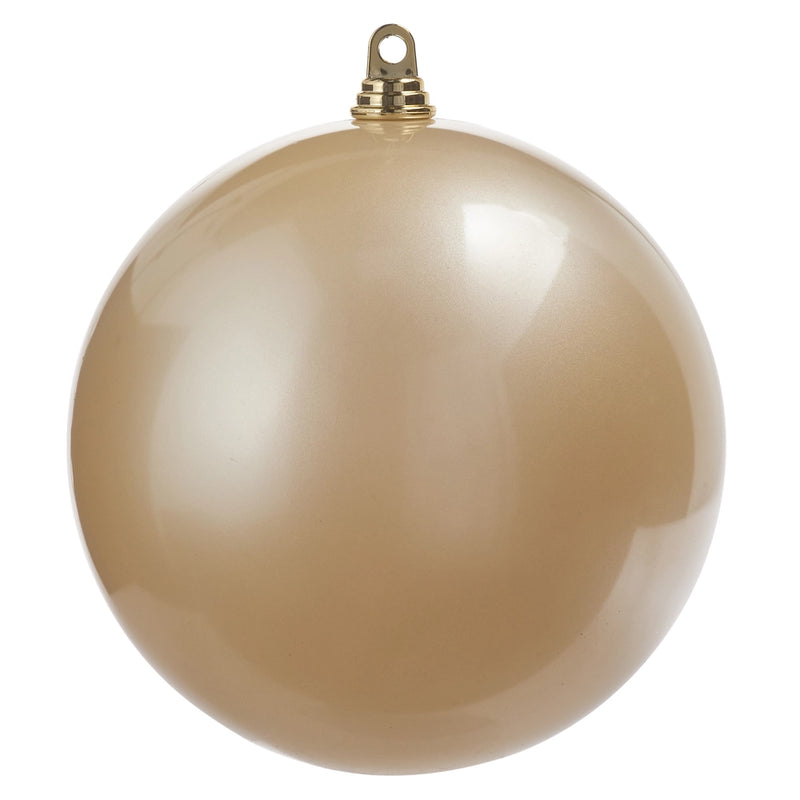 10” champagne pearl ball ornament