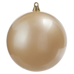 10” champagne pearl ball ornament