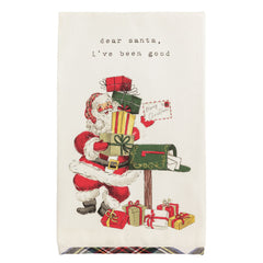 Vintage print holiday towels