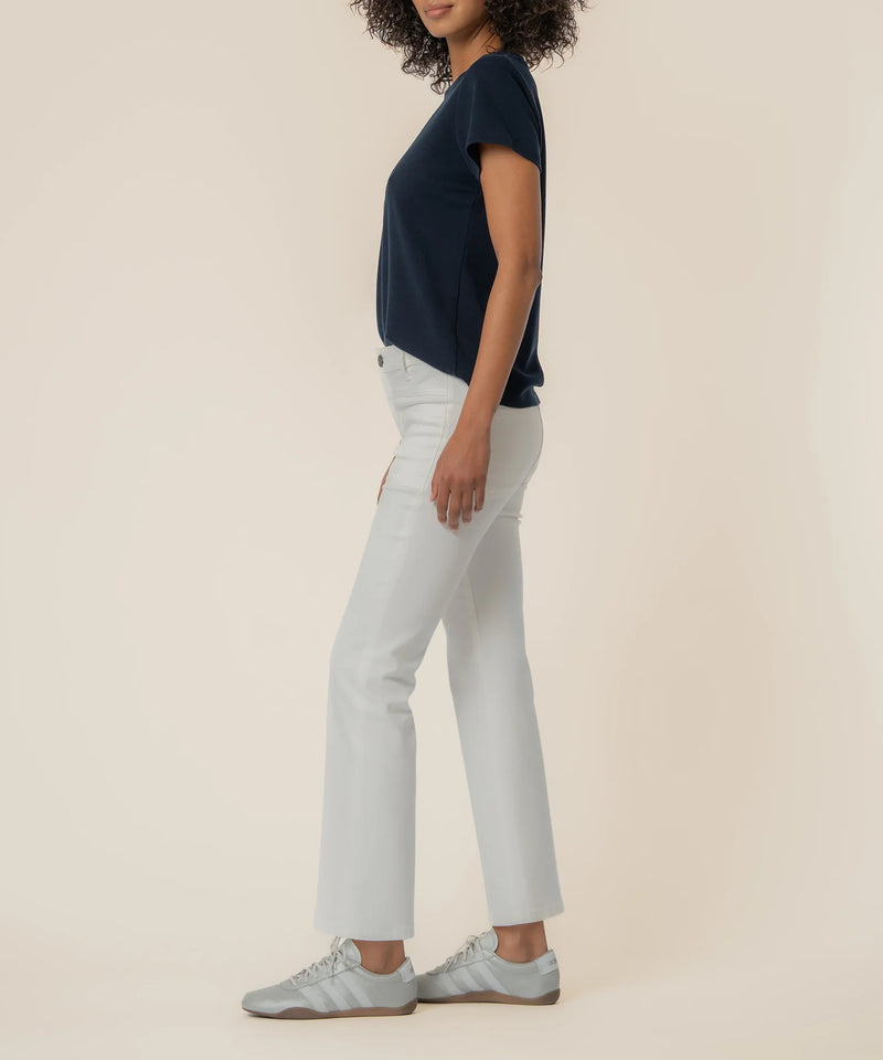 White Kelsey High rise Flare