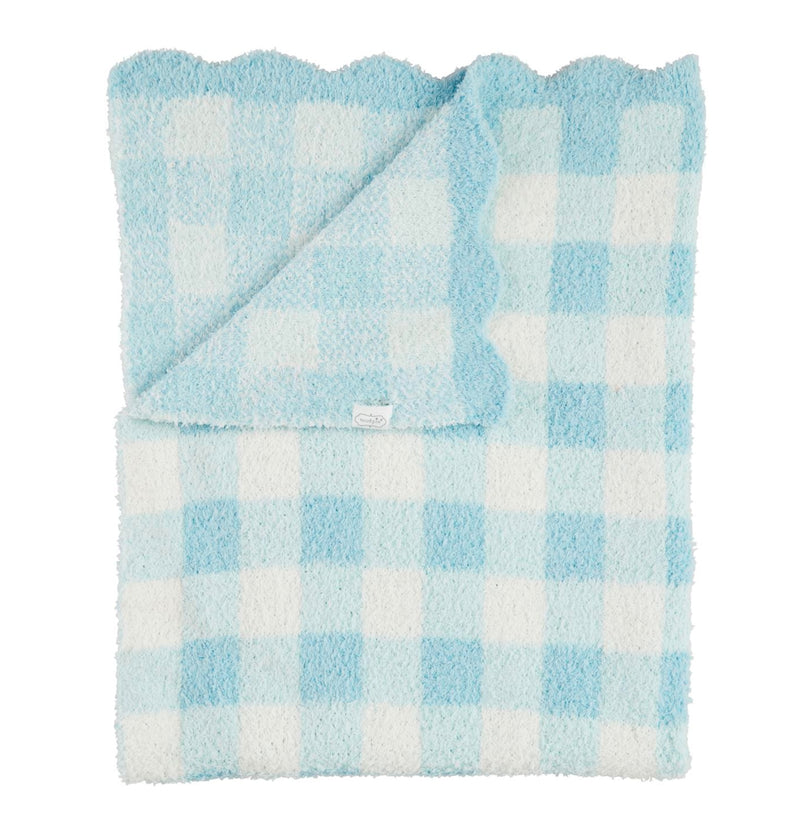 Gingham chenille baby blanket
