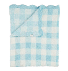 Gingham chenille baby blanket
