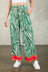 Zebra print Wide leg pant
