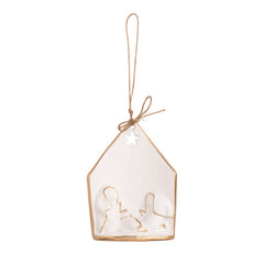 Ceramic nativity ornament