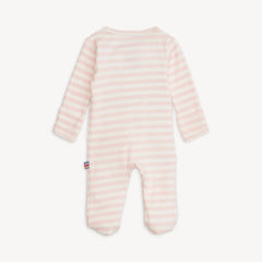 Pink stripe footie