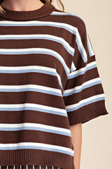 Crew neck stripe sweater