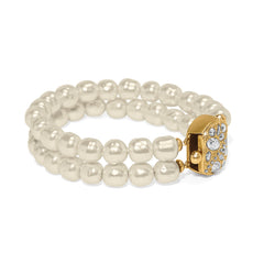 Trust your journey double pearl bracelet