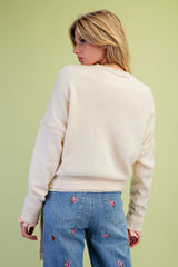 Knitted sweater wrap
