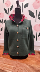 Ruffled trim cardigan