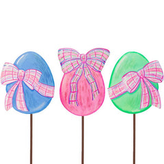 Small egg with plaid bow