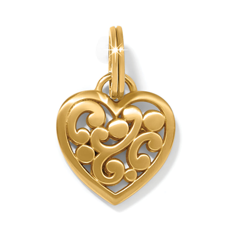 Gold contempo heart charm
