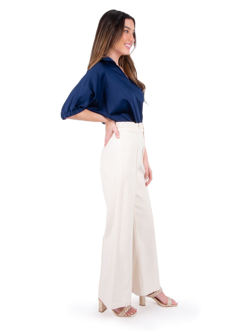 Ruffled Flares- Gardenia