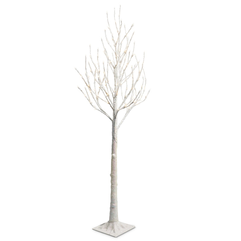 5.5” lighted white ice tree