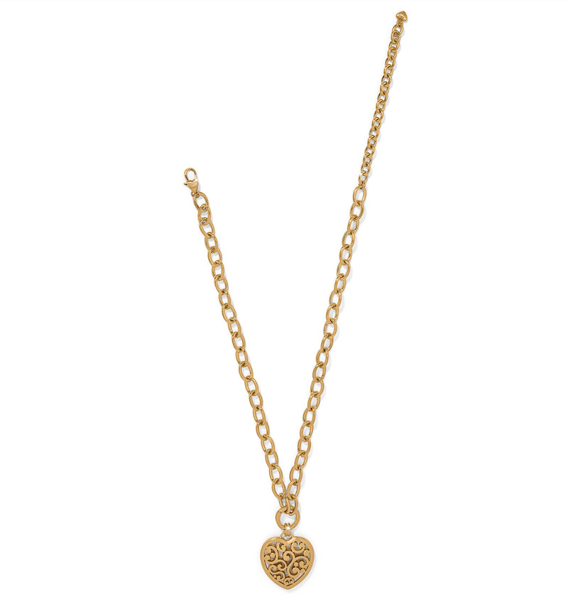 Contempo Medallion Heart Necklace