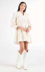 Corduroy cream dress