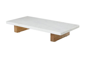 Marble board with wood feet
