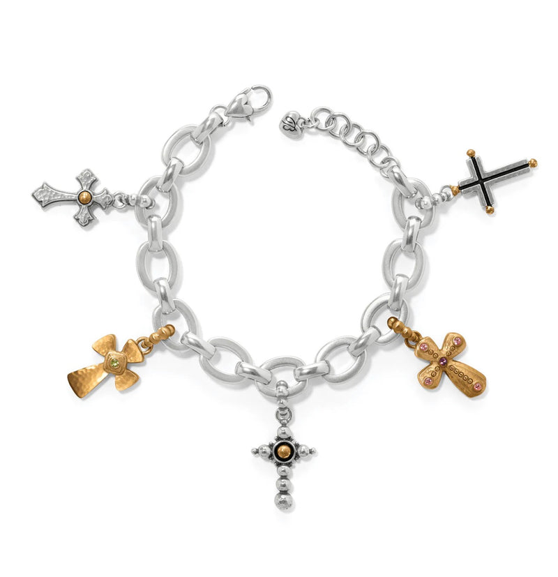 MAJESTIC CROSS CHARM BRACELET