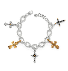 MAJESTIC CROSS CHARM BRACELET