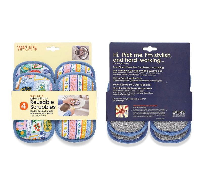 Microfiber scrubbies