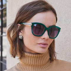 Intrigue emerald sunglasses