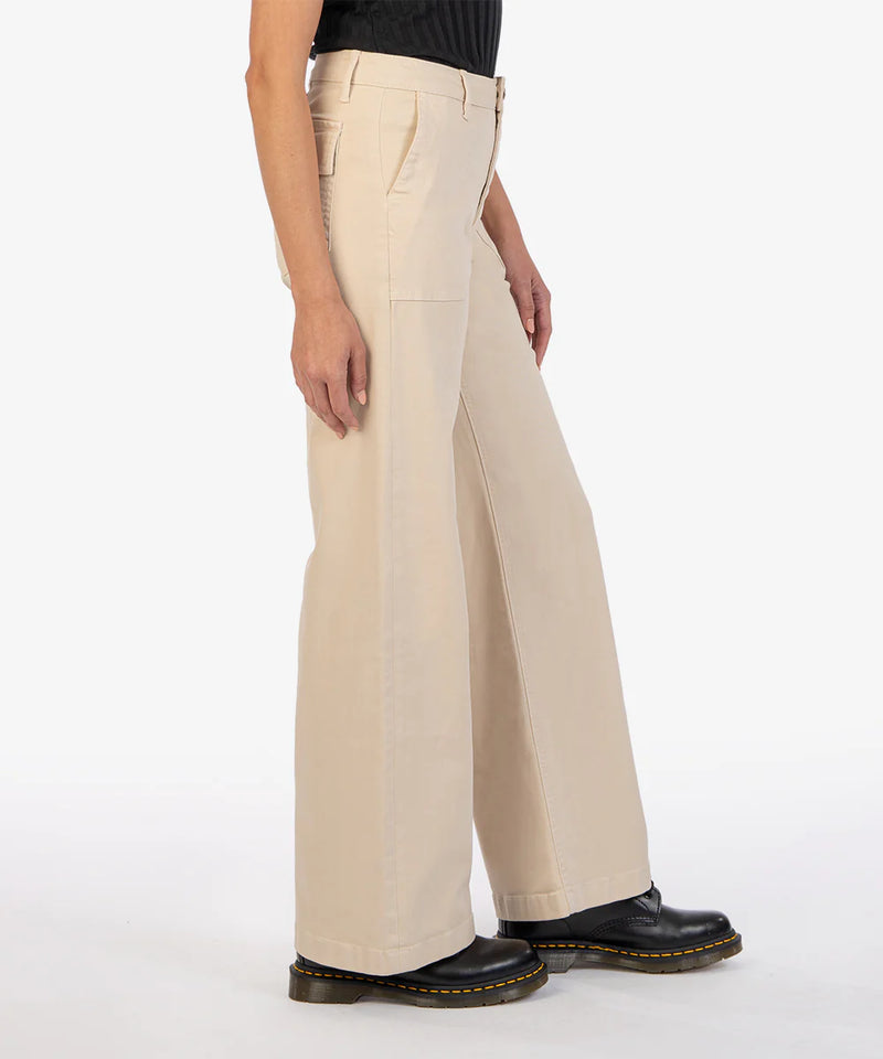 MEG WIDE LEG BEIGE PANT