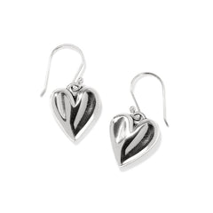 CASCADE REVERSIBLE HEART FRENCH WIRE EARRING