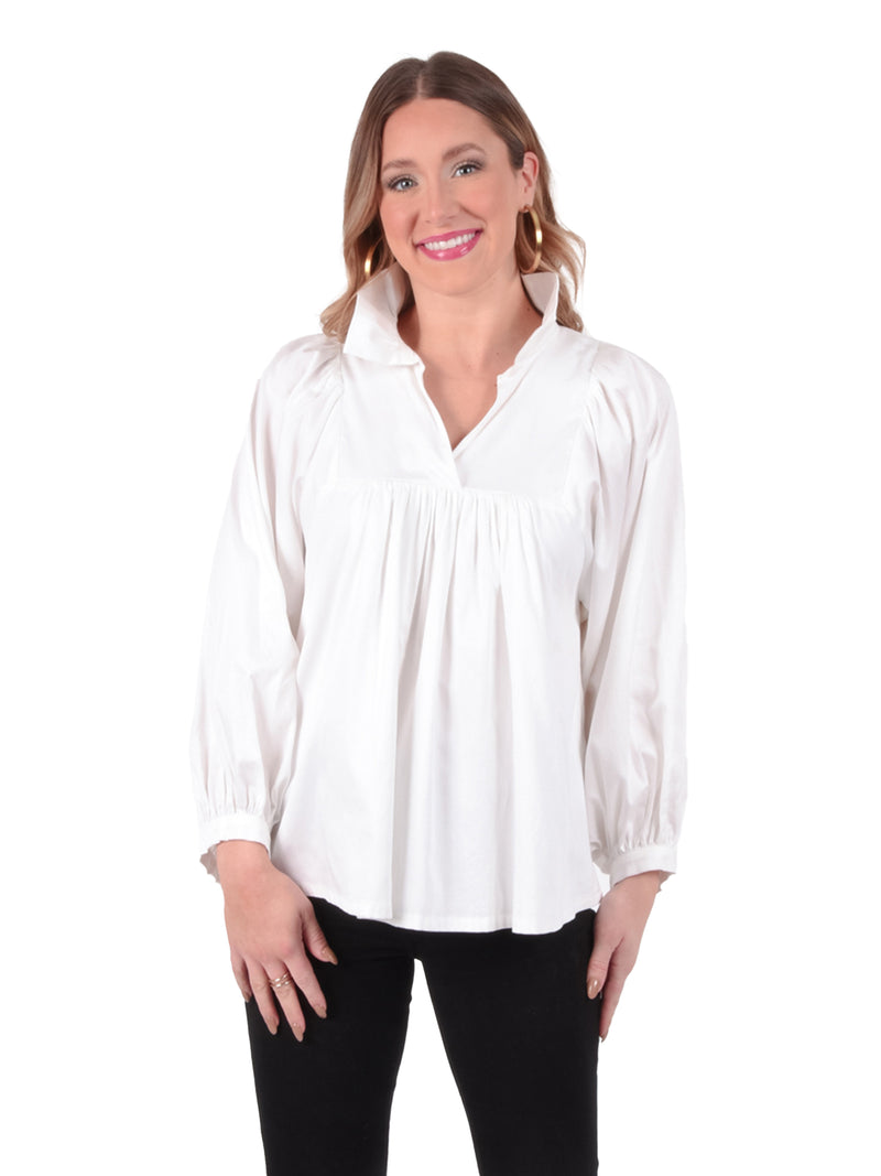 STELLA TOP- WHITE COTTON