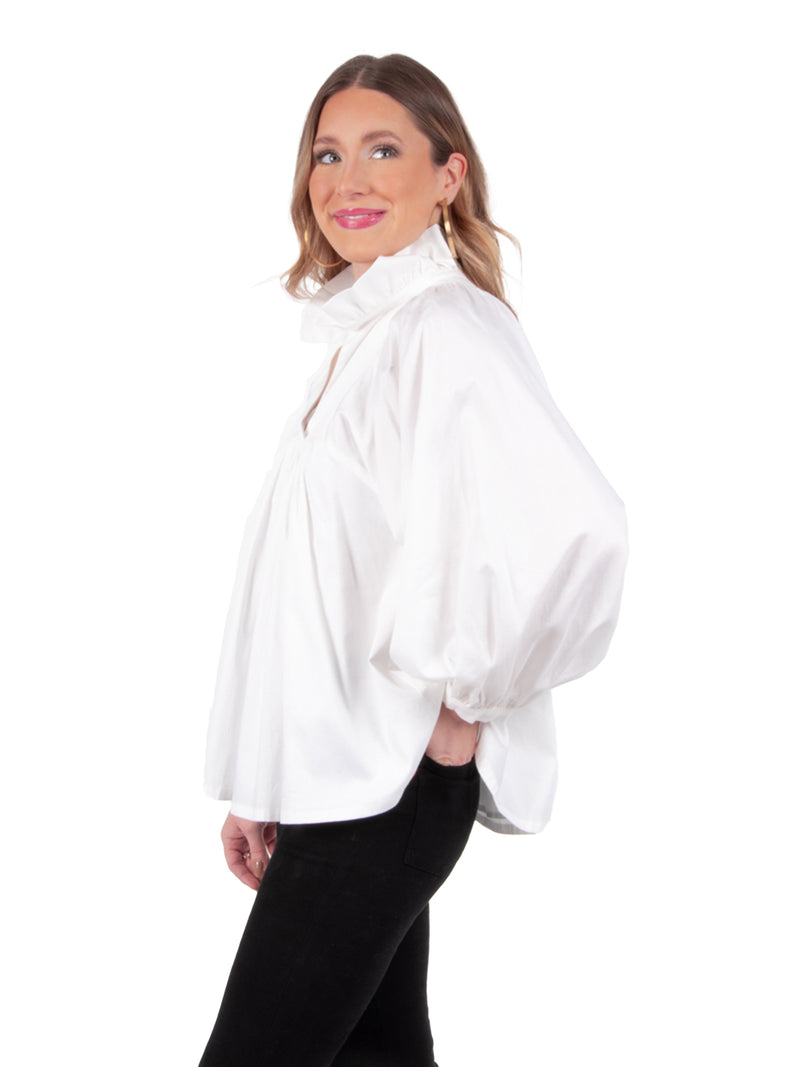 STELLA TOP- WHITE COTTON