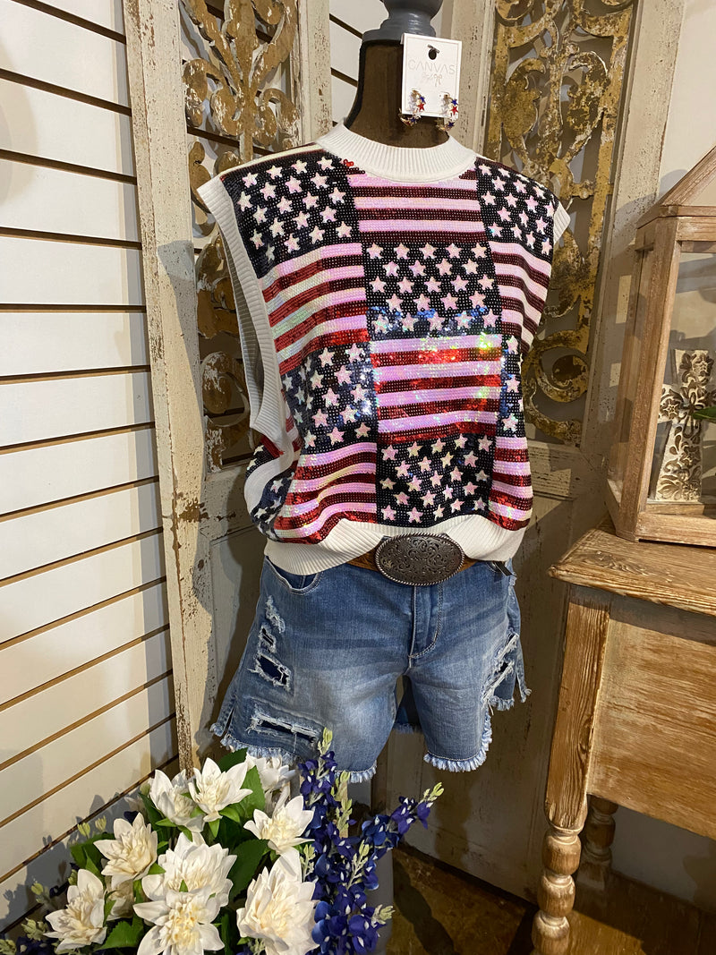 QOS Flag Sweater Vest