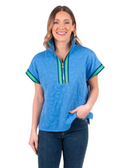 Poppy pullover- Marine cheetah