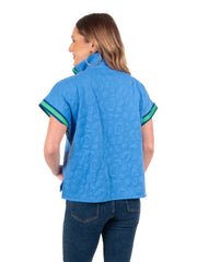 Poppy pullover- Marine cheetah